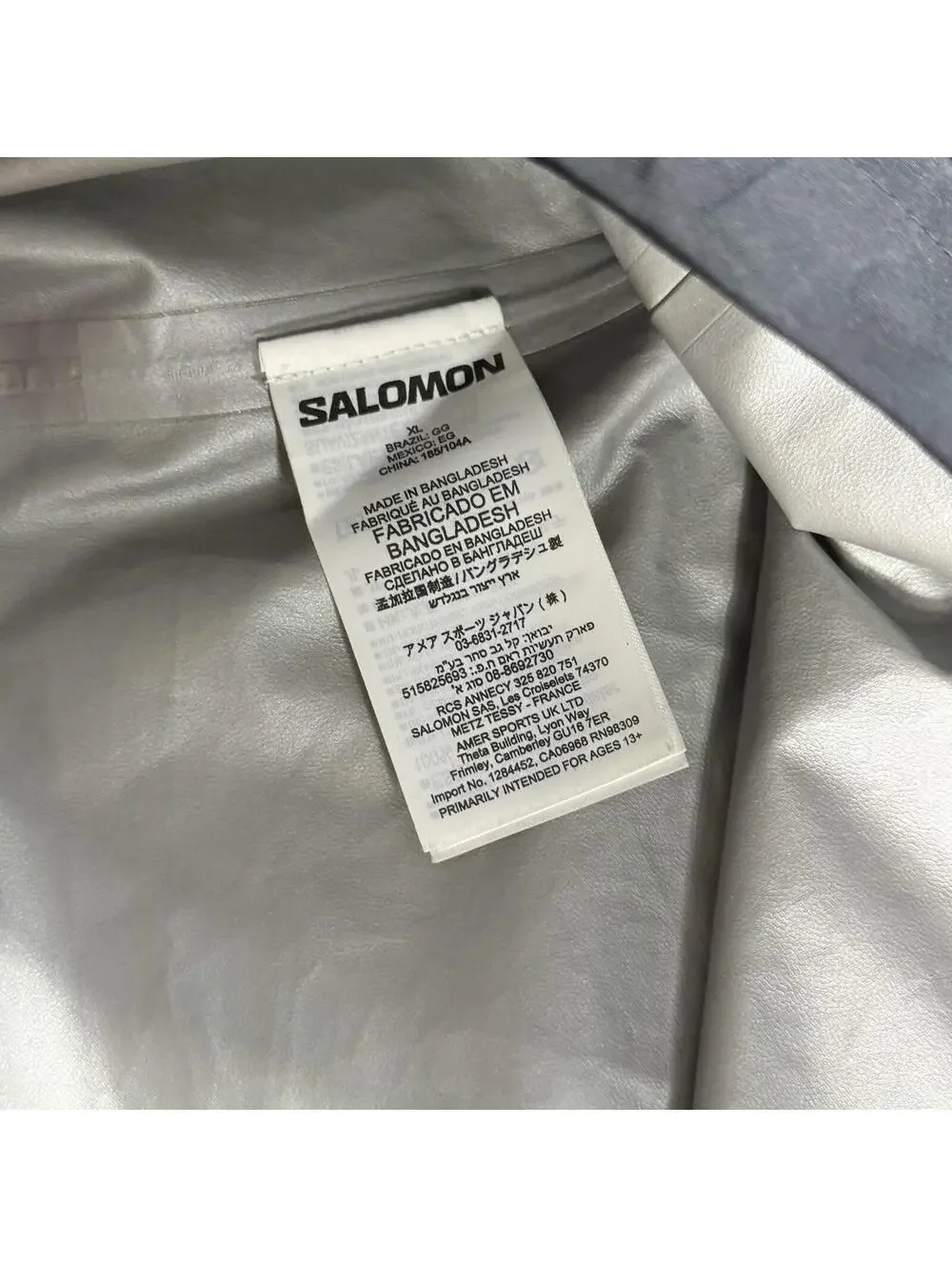 Salomon Gore-Tex Waterproof Hooded Rain Shell Jacket Black Mens XL